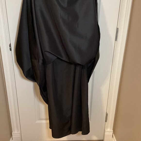 Alfred Angelo Women's Long Maxi Black Wedding Evening Strapless Dress Bridesmaid - Picture 4 of 11